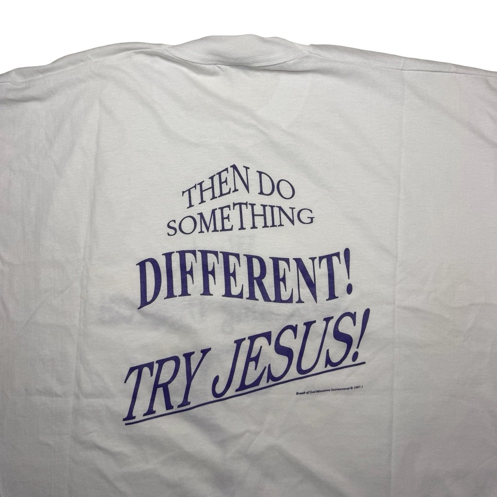 Vintage 90s Jesus Christ catholic Christian religious‎ god shirt 3XL